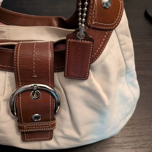 COACH Soho Lynn Leather Hobo Shoulder Handbag + Matching Wallet - Picture 4 of 14